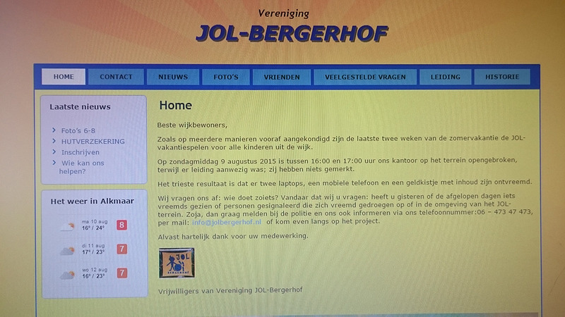 Getuigen gezocht: inbraak op terrein JOL-Bergerhof