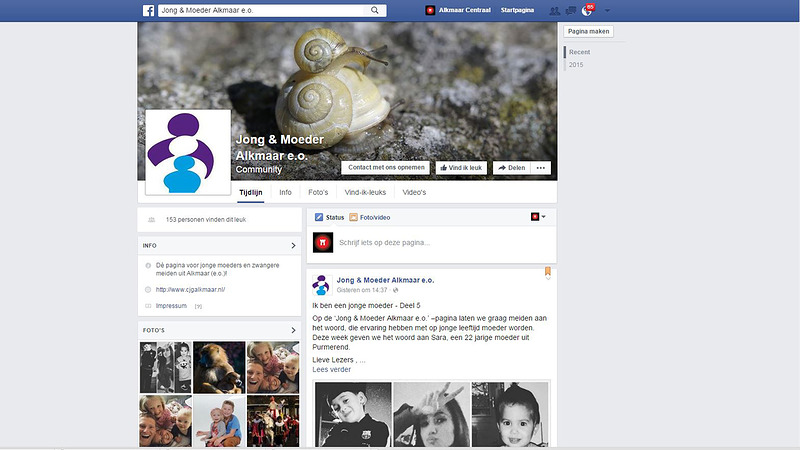 Jong en Moedergroep CJG Alkmaar e.o. nu te vinden op Facebook
