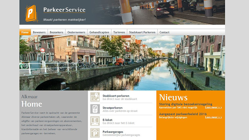 Nieuwe website en nieuwe openingstijden ParkeerService Alkmaar