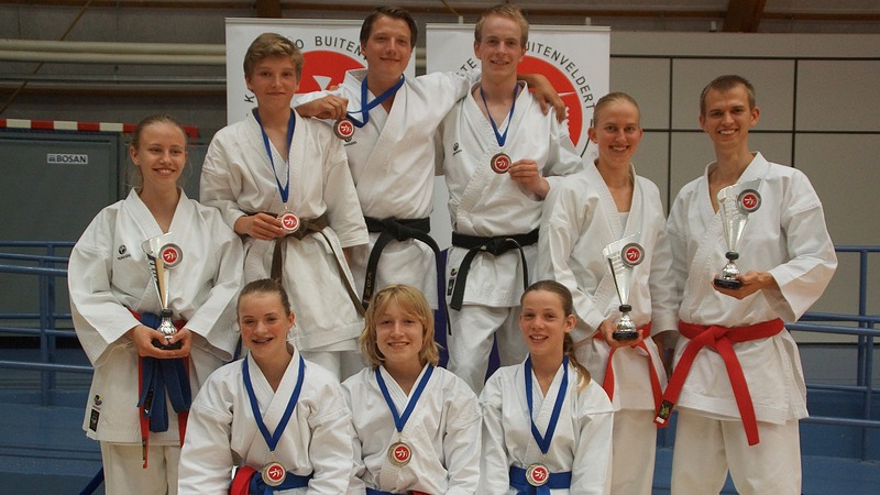 Vijf podiumplaatsen voor karateka's Funakoshi bij Buitenveldert Cup