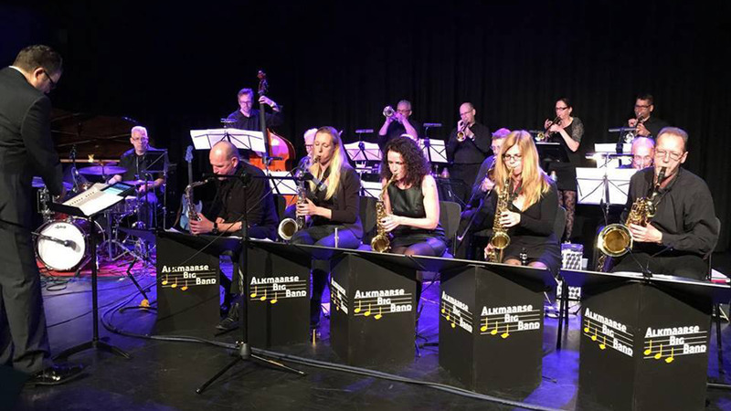 Alkmaarse Big Band in Victorie met trompettist Teus Nobel