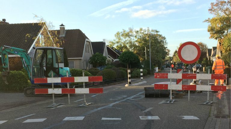 Herenweg Sint Pancras overdag afgesloten vanwege werkzaamheden
