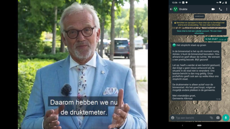 Whatsapp-druktemeter voor centrum Alkmaar: “Check de app en geniet van onze gastvrije stad”