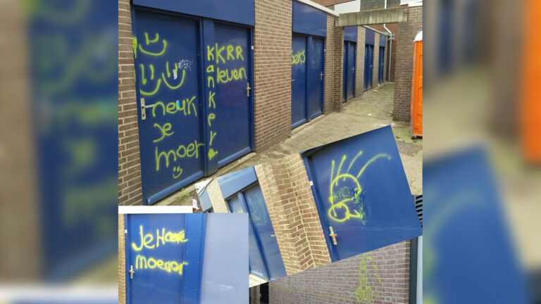 Wijkagent geeft maker van graffiti in Winkelcentrum De Mare kans zich te melden