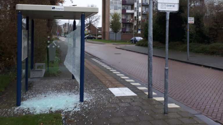Getuigenoproep: bushokje vernield aan Mesdaglaan in Alkmaar
