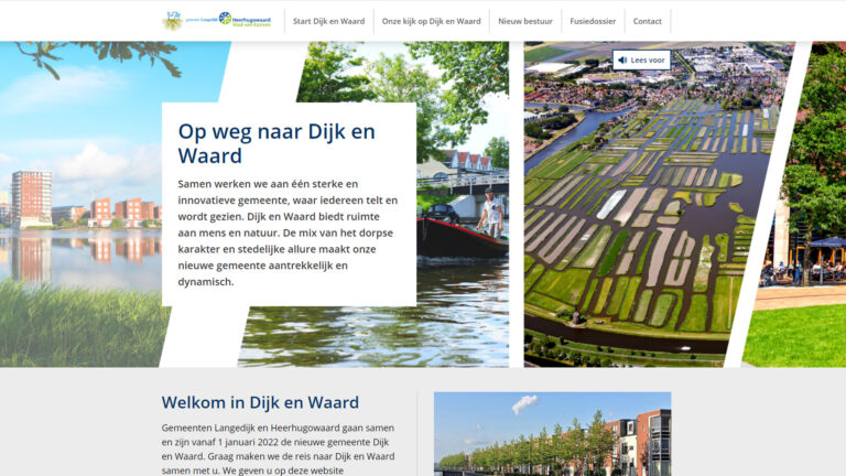 Website met updates en weetjes over Dijk en Waard