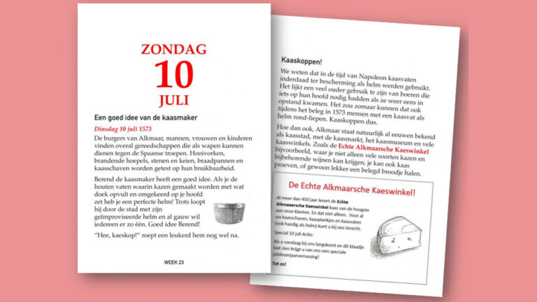 Schrijversduo start inzamelingsactie voor de ‘ontzettende’ Alkmaarsche Scheurkalender 2023