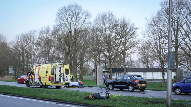 Motorrijder raakt gewond bij éénzijdig ongeval op N9