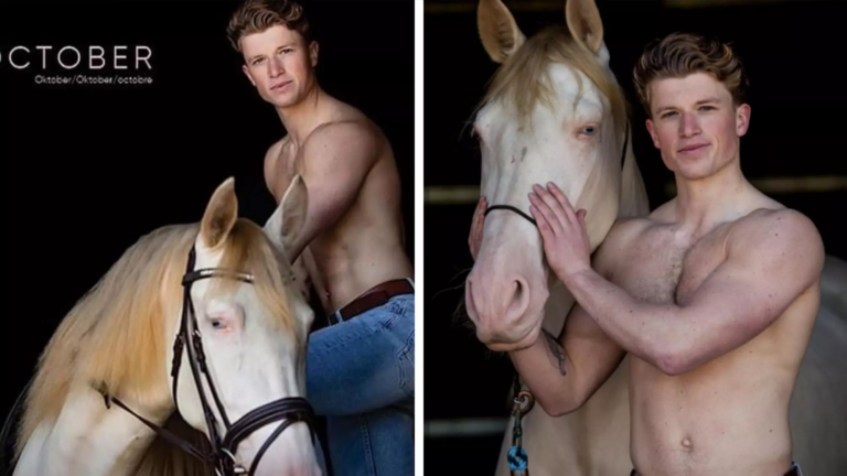 Meester en paardenhunk Thom schittert op pikante kalender: “Heb eigenlijk niks met paarden”