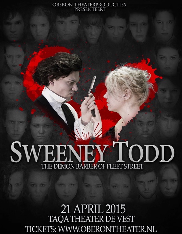 Preview van Oberon's horrormusical Sweeney Todd op 14 maart (FLYER)